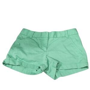 J.‎ Crew Shorts 100% cotton green Chino Shorts size 0